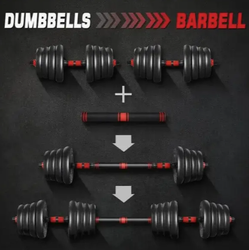 Adjustable dumbbell barbell